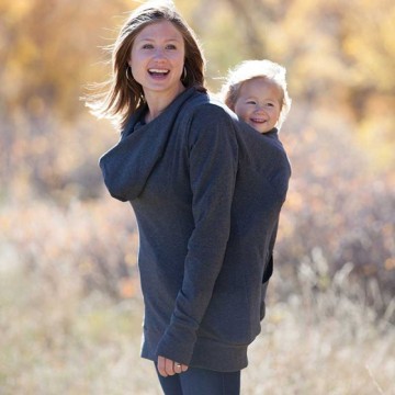 Felpa per marsupio, mei tai e fascia - Boba Hoodie Gray