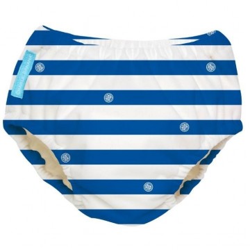 Costume Contenitivo Righe Blu e Bianco Diaper XL (12-25 kg) Charlie Banana