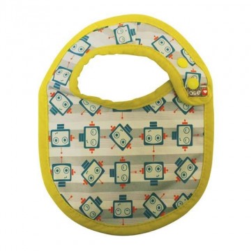 bavaglino reversibile neonato robot 0/6 mesi pop-in 