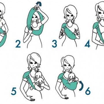 fascia porta bebé tubolare hopla - verde l neobulle 