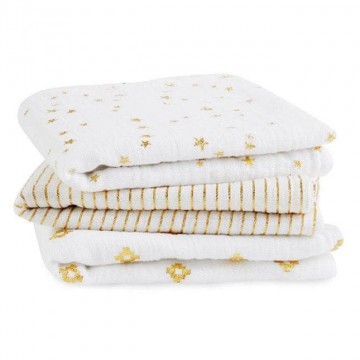 set 3 teli multiuso musy - metallic gold 