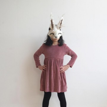 vestito velour rosa antico 2-3 anni