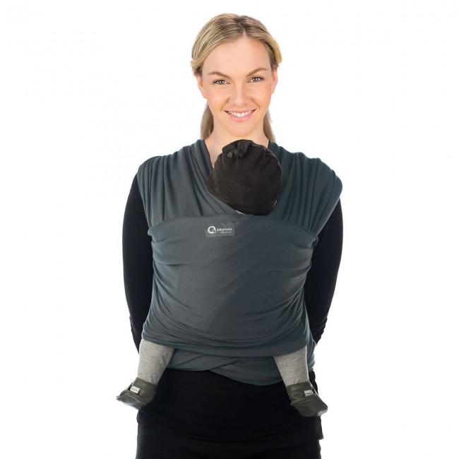 fascia portabebè tricot slen bamboo - smokey grey 