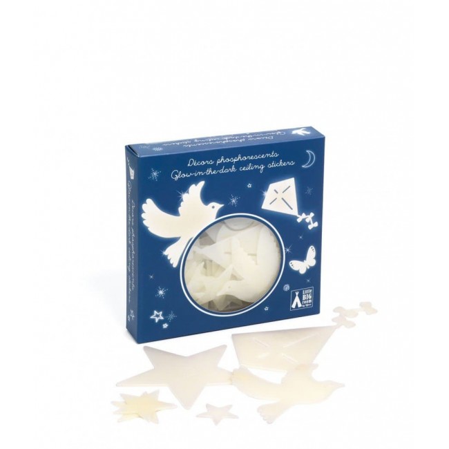 in the sky - decorazioni fluorescenti 62 pezzi 