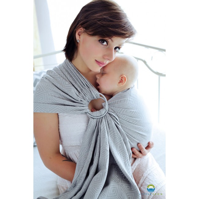 fascia jacquard ring sling - grey cube 