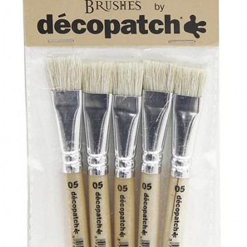 set pennello in seta per decoupage 