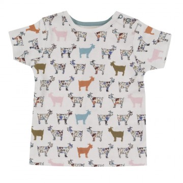 t-shirt goats 3/6 mesi pigeon organics 