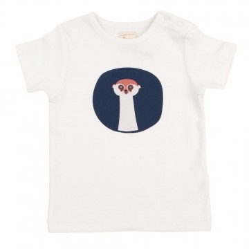 t-shirt meerkat face 3-6 mesi