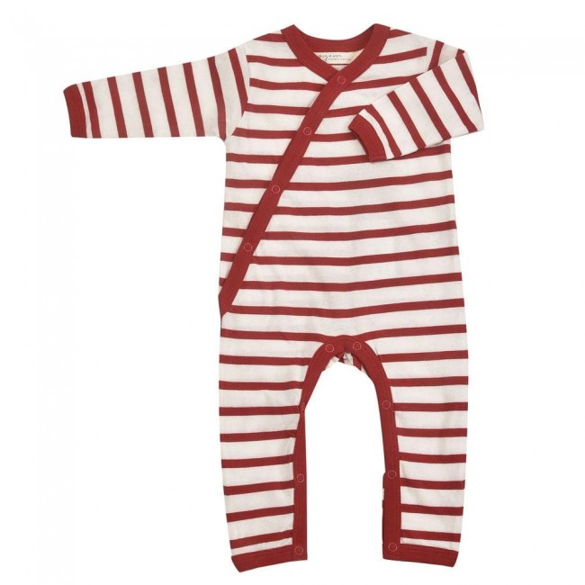 pigiamino cotone rigato rosso 0-3 mesi