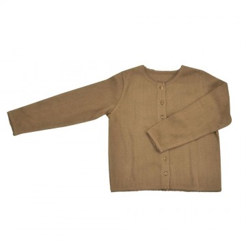 cardigan pointelle nocciola 2 - 3 anni pigeon organics 