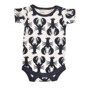 body in cotone aragosta blu 6/12 mesi pigeon organics 