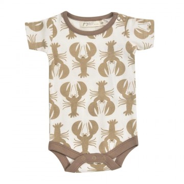 body in cotone aragosta nocciola 6/12 mesi pigeon organics 