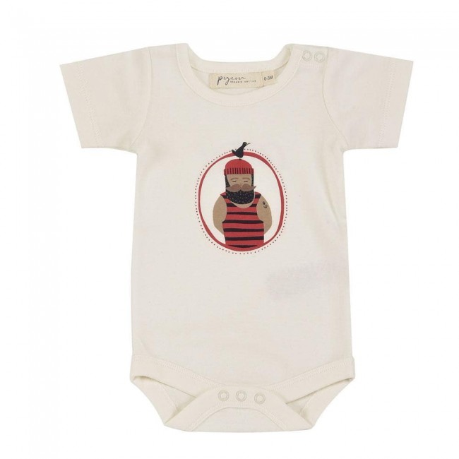 body in cotone lupo di mare 12-18 mesi