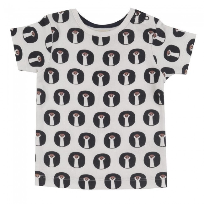 t-shirt meerkat faces 6-12 mesi