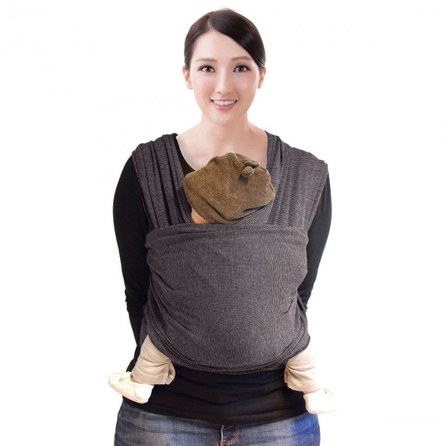 fascia portabebè tricot slen design - black stripes 