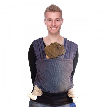 fascia portabebè tricot slen design - blue stripes 