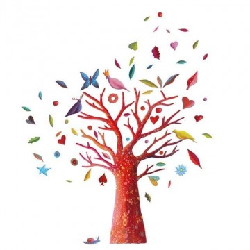 adesivi murali albero delle poesie 