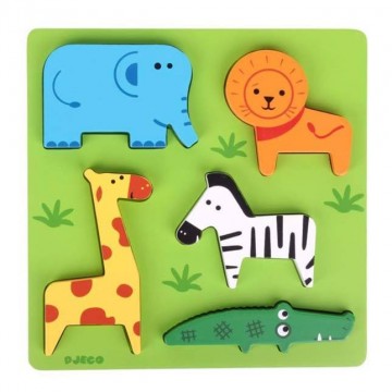 primo puzzle animali della giungla 