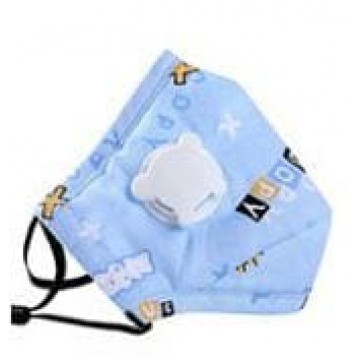 mascherina per bambini con filtro - protezione dai virus azzurro 