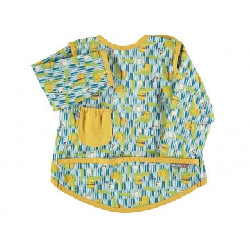 bavaglino impermeabile a maniche lunghe crocodile 6-18 mesi