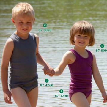 canottiera bambino in cotone grigio grafite 128 engel 