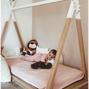 struttura letto tipi, legno di faggio massello - 140x70 cm 