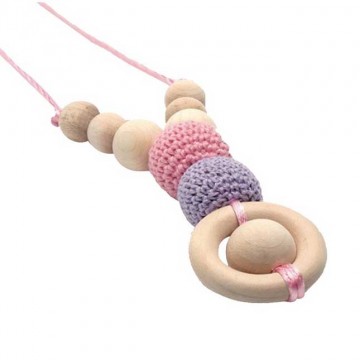 collana allattamento rosa/lilla 