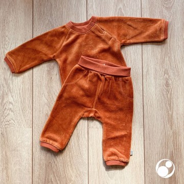 completo in velour arancione 56