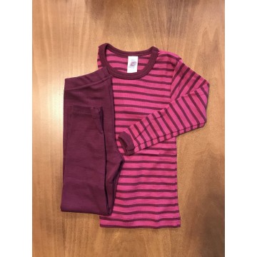 completo in lana e seta ciliegia 128