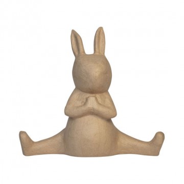 figura in cartone coniglio yoga 41 cm. 