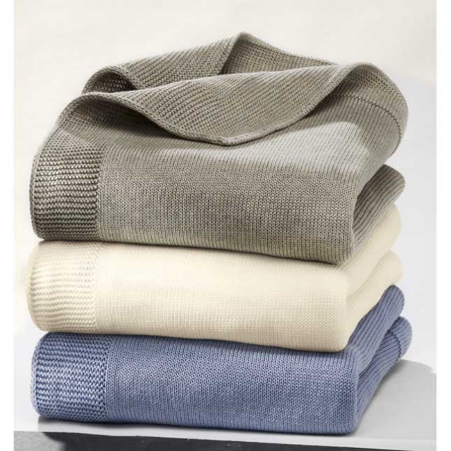 copertina neonato in cotone grigio chiaro