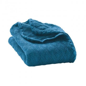 copertina neonato in lana merinos bluette 