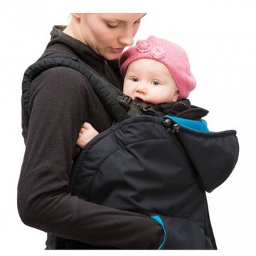 cover softshell per marsupio, mei tai e fascia nero/blu