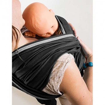 fascia porta bebé - noir s'est noir 410 cm.