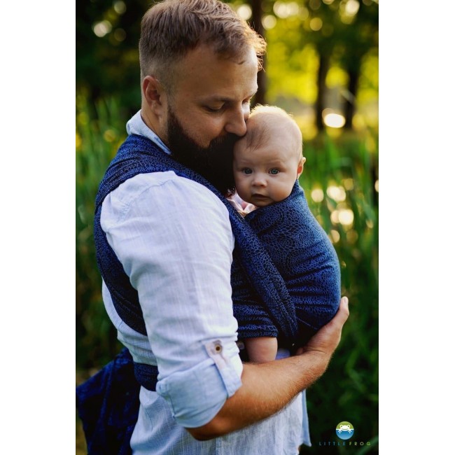 fascia jacquard - indigo ammonites 