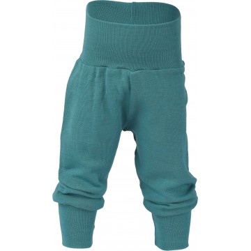 pantaloncino in lana e seta azzurro 74/80 cm.