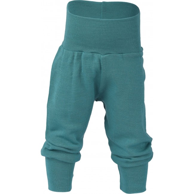 pantaloncino in lana e seta azzurro 74/80 cm.