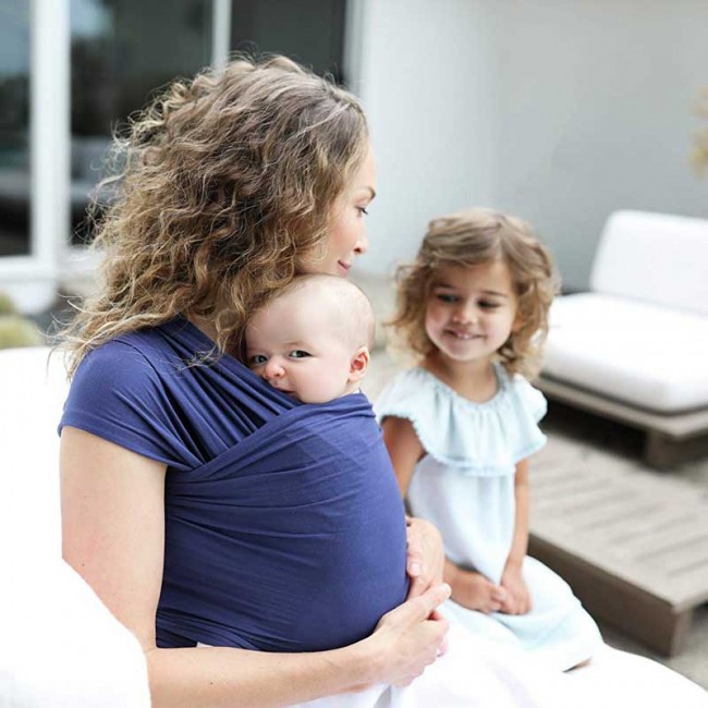 fascia porta bebé wrap - indigo 