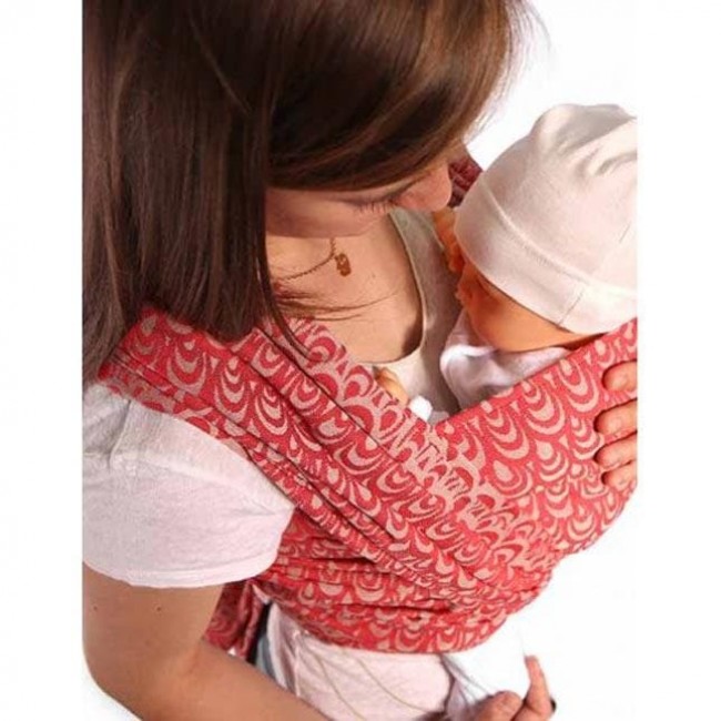 fascia porta bebè jacquard dune rosso 410 cm.