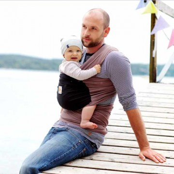 fascia porta bebé wrap - clay 