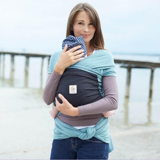 fascia porta bebé wrap - eucalyptus 