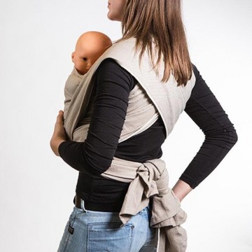 fascia porta bebé - beige sabbia 410 cm.