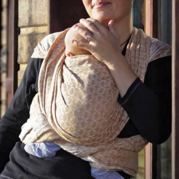 fascia porta bebé jacquard mandala sable 460 cm.