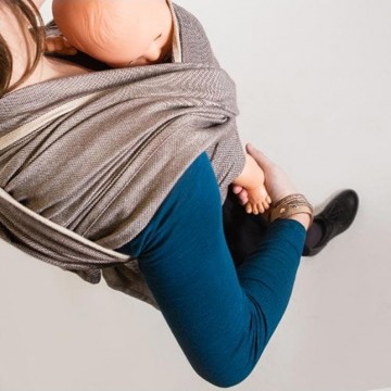 fascia porta bebé - marrone cappuccino 410 cm.