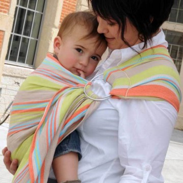 fascia porta bebé ad anelli maya 