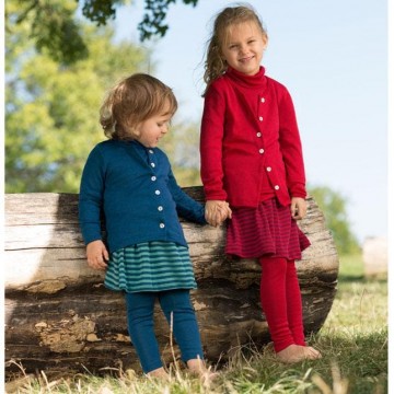 gonna in lana e seta rigata oceano 140