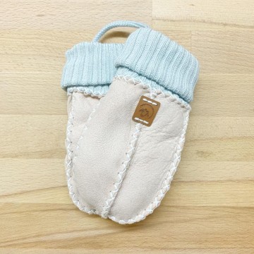 guantini neonato in pelle di agnello balu rosa antico taglia unica 