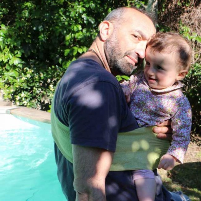 fascia porta bebé tubolare  hop'la - verde m