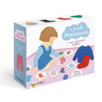 i piccoli montessori indumenti in feltro 