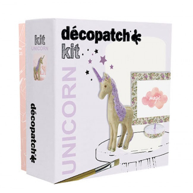 mega kit decoupage unicorno 